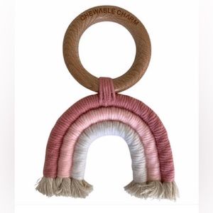 Rainbow Macrame Teether- Rose and Blush
Chewable Charms